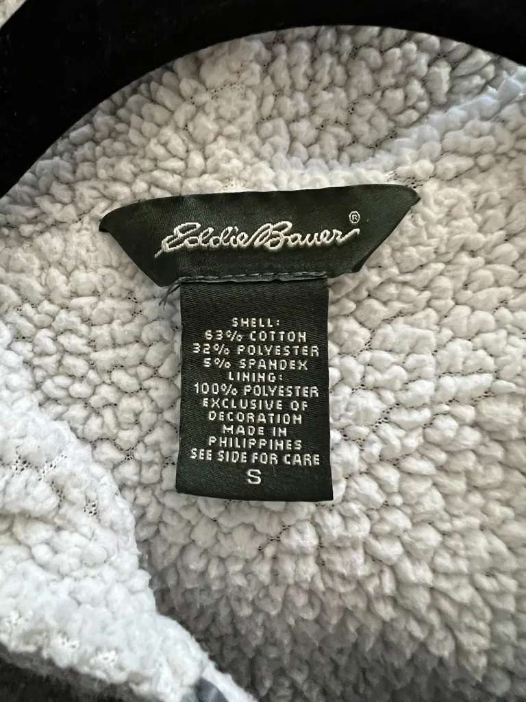 Gray Eddie Bauer Zip Up Hoodie, Small photo 1