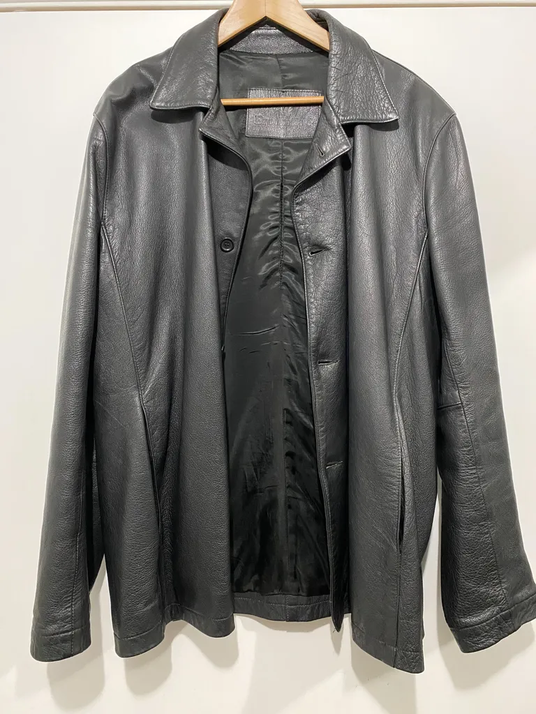 Black leather jacket  photo 1