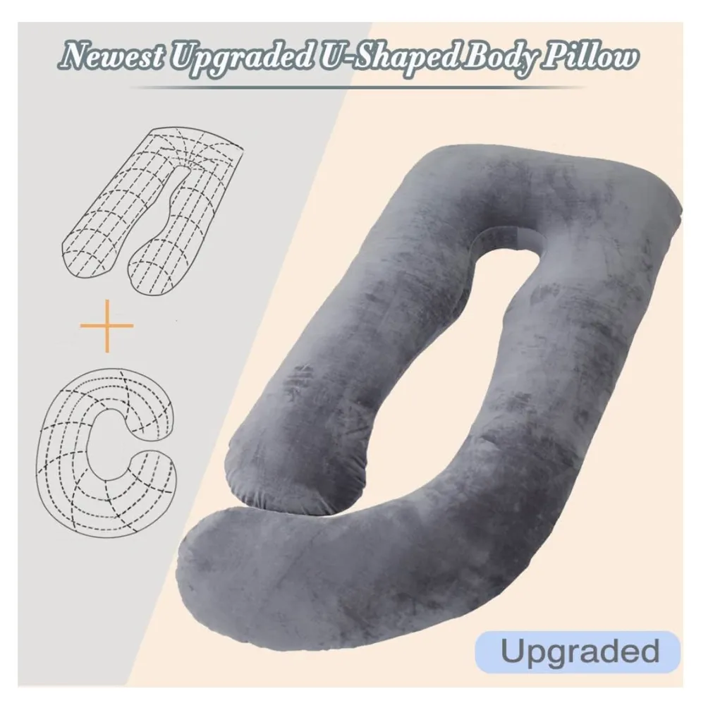 Pregnancy pillow with removable and washable cover photo 1