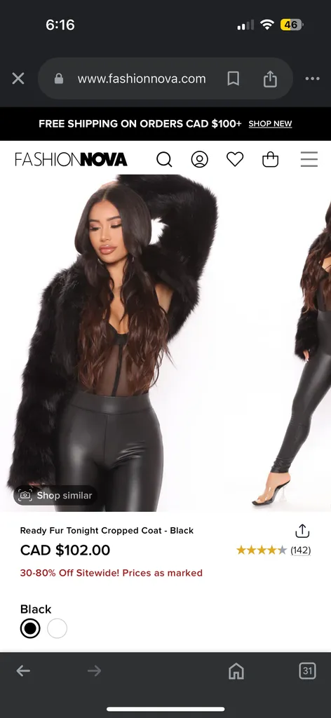 Fashionnova Cropped Faux Fur Coat photo 1