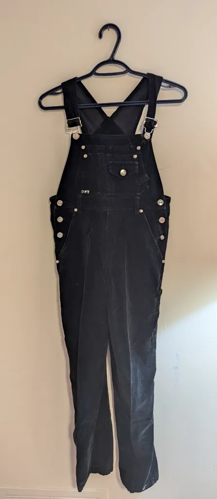 French Toast Black Velvet Overalls - Youth Size 12 photo 1
