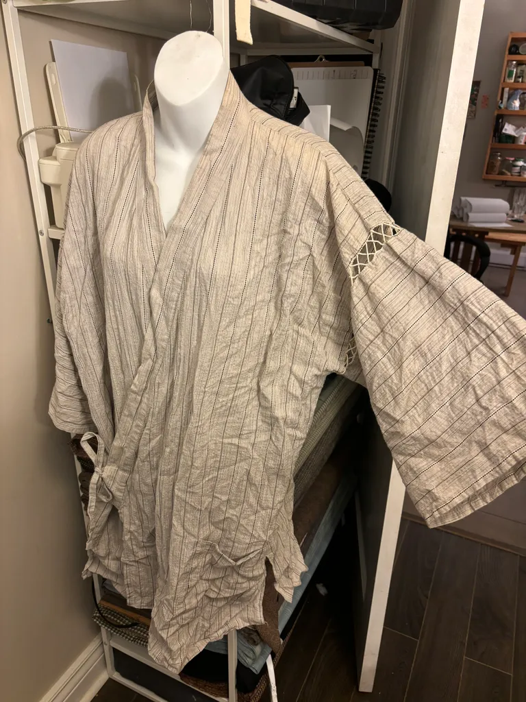 Cotton White Kimono M photo 1