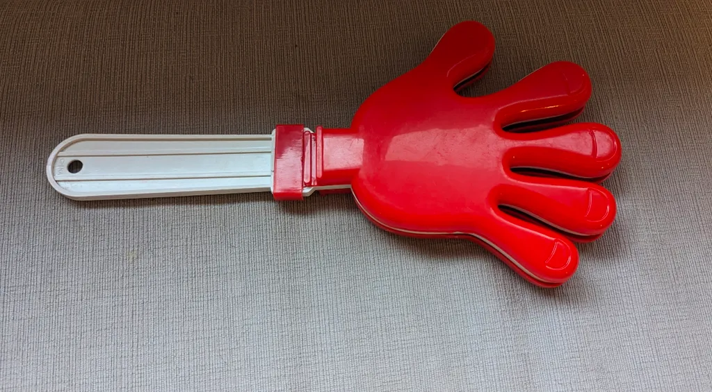 Red Hand Clapper Noisemaker  photo 1