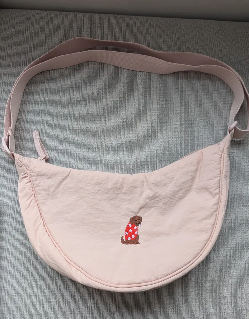 UNIQLO Pink Nylon Half-Moon Shoulder Bag photo 1