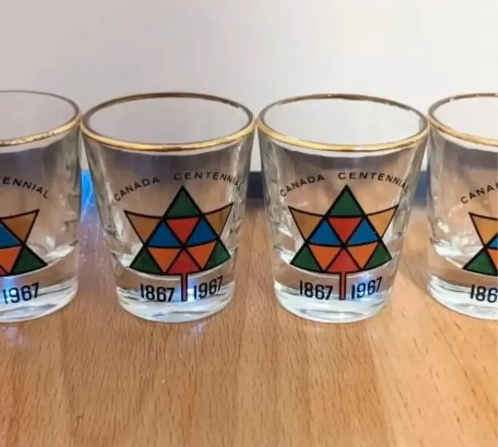 Canada Centennial 1867-1967 Shot Glasses (Set of 4) photo 1