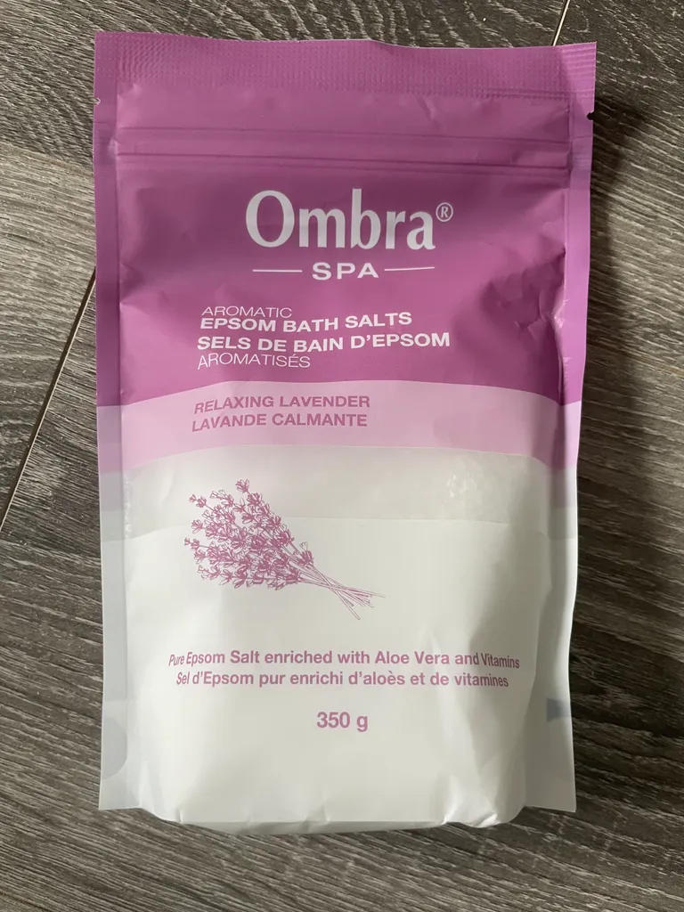 Ombra Spa Aromatic Epsom Bath Salts Relaxing Lavender 350 g photo 1