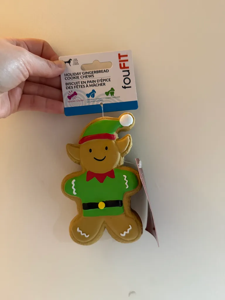 BNWT holiday gingerbread cookie chew dog toy  photo 1