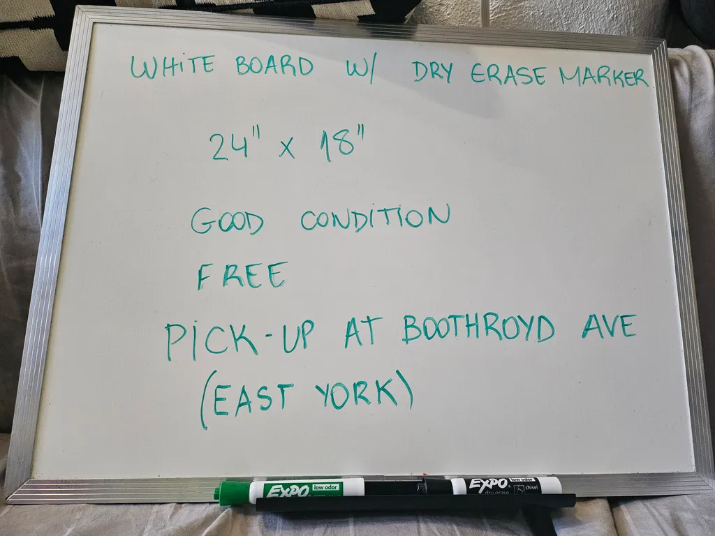 White board with dry erase marker photo 1