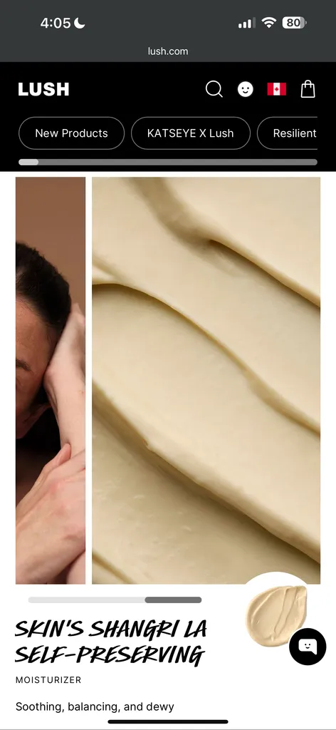 LUSH moisturizer "skin's shangri la self-preserving moisturizer" photo 1