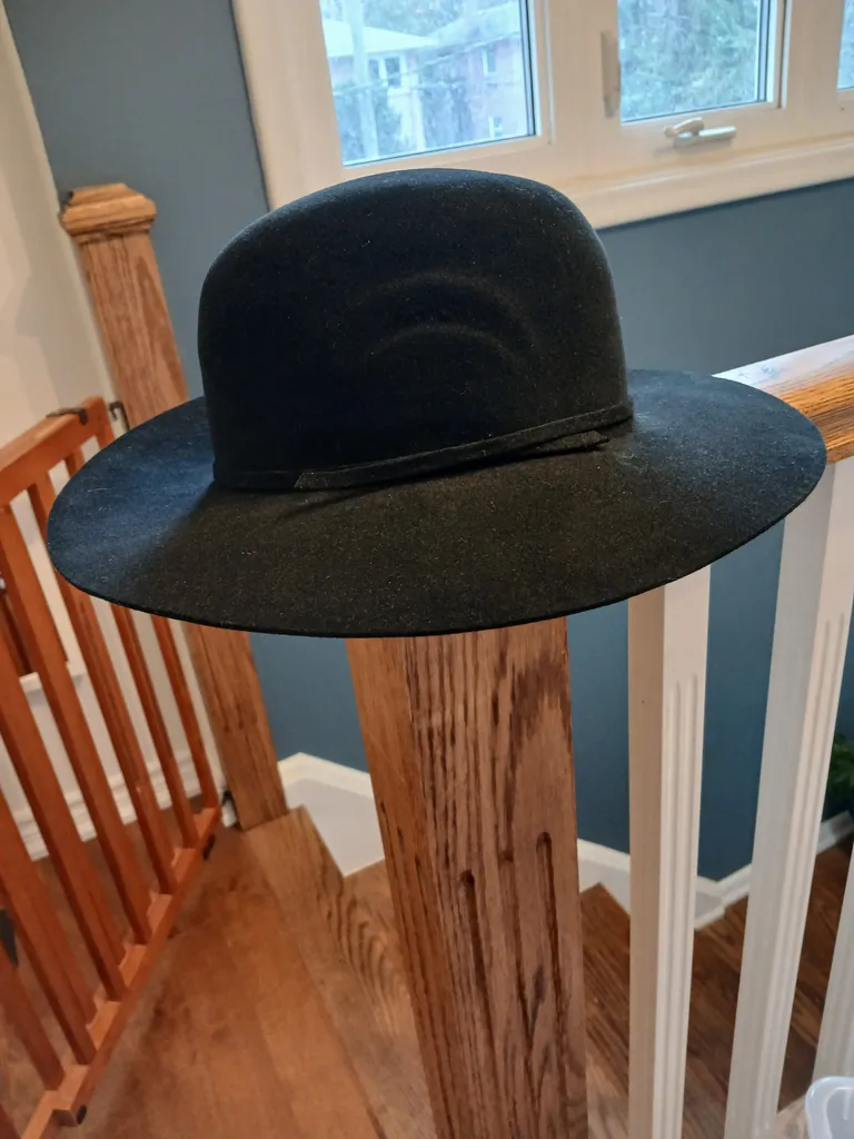 Vintage wool wide brim hat photo 1