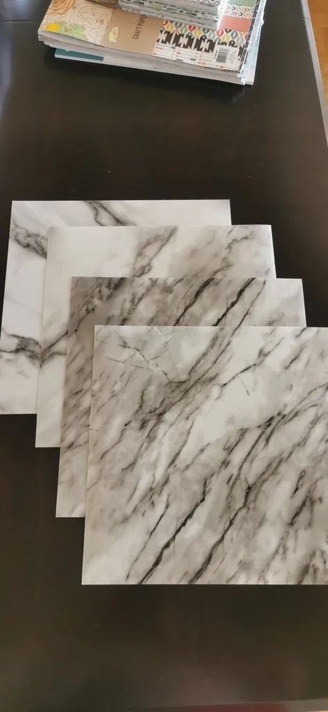 Marble 12x12 stick on squares  photo 1