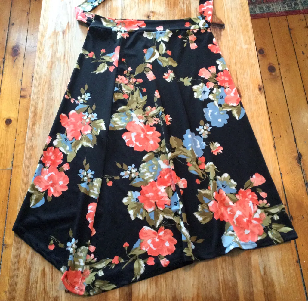 Floral Asymmetrical Midi Skirt Made in Canada photo 1