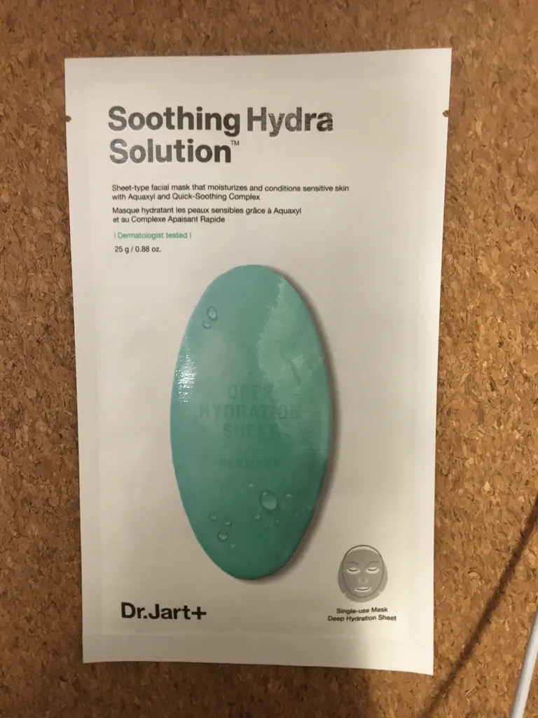 Dr Jart hydrating sheet mask photo 1