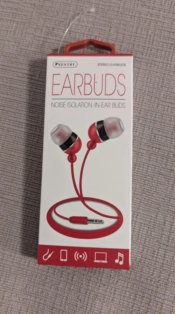 Brand New Sentry Earbuds Stereo Noise Isolation In-Ear Buds photo 1