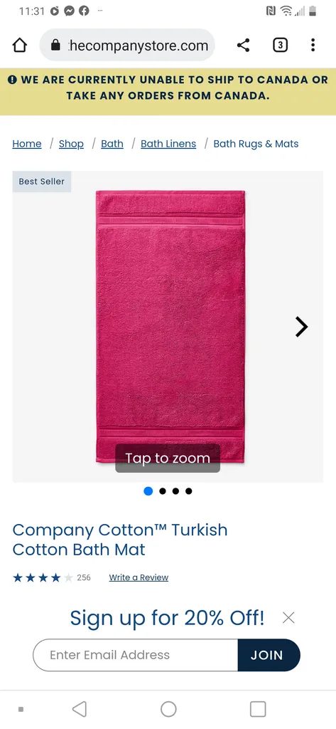 The Company Store Red Bath Mat - new photo 1