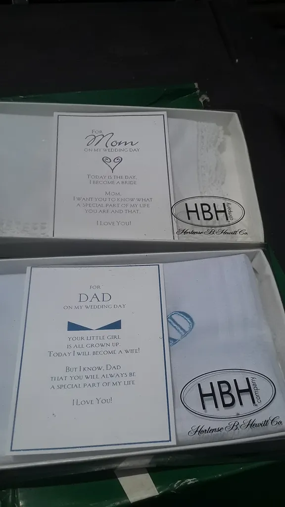 Mom and dad handkerchiefs never used. photo 1