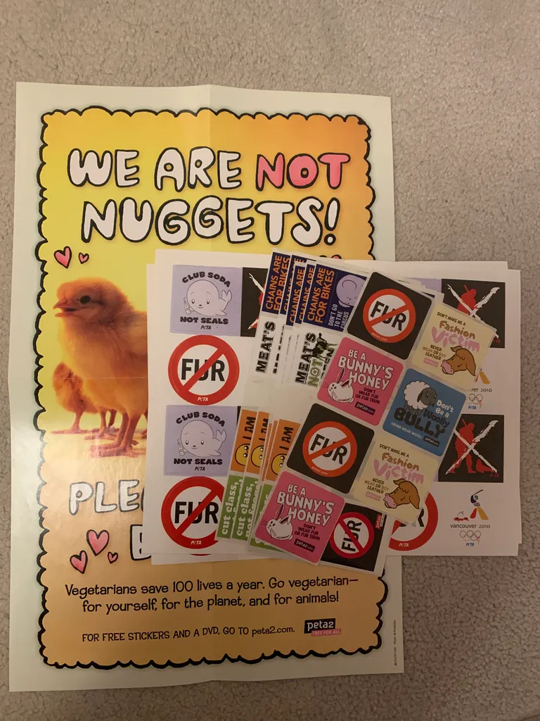 Free PETA stickers photo 1