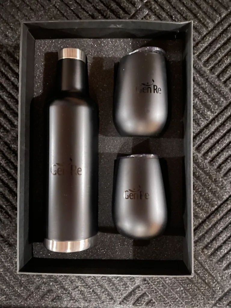 SOLD NIB Metal Water Bottle & Travel Coffee Cup set tumblers photo 1