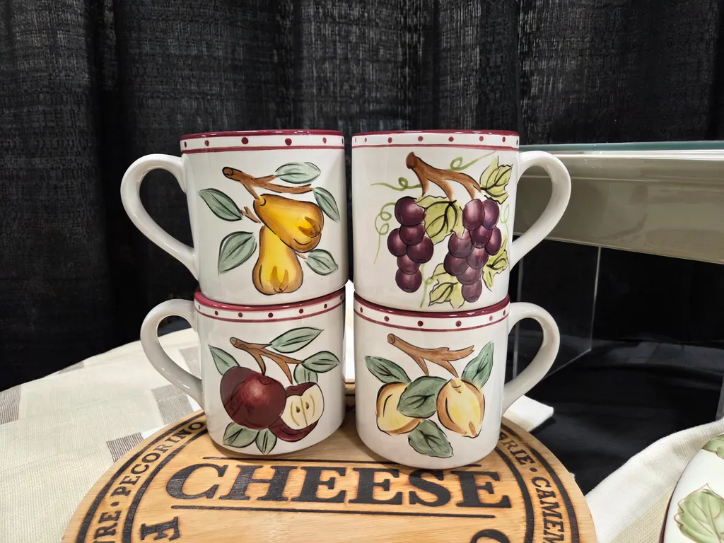 4 big fruit mugs  photo 1