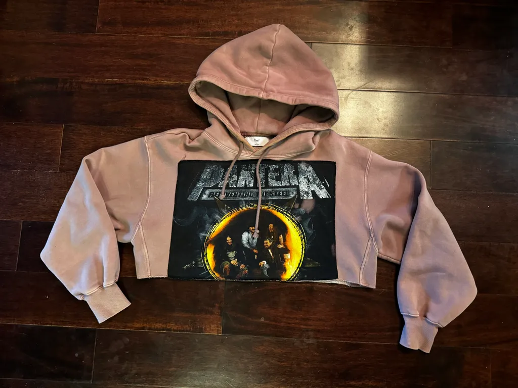Pantera / TNA Reworked Cropped Hoodie / Small/Med photo 1