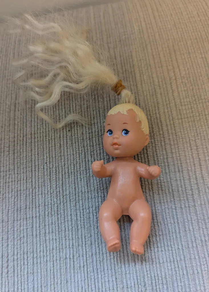 Vintage Baby Doll with Long Blonde Hair photo 1