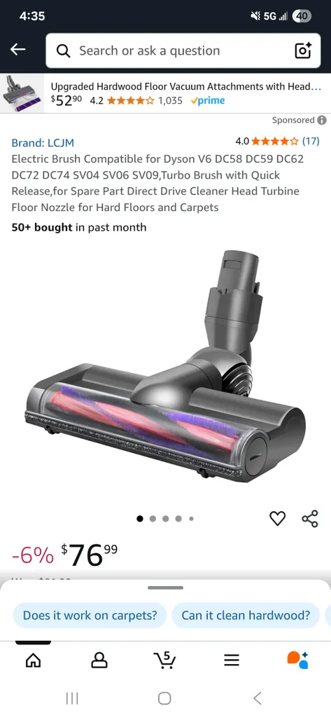Dyson v6 vaccum head photo 1