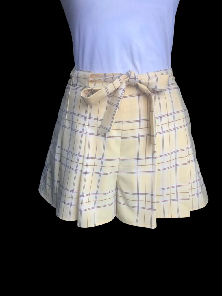 Sunday Best / Yellow Plaid Skort Size 4  photo 1