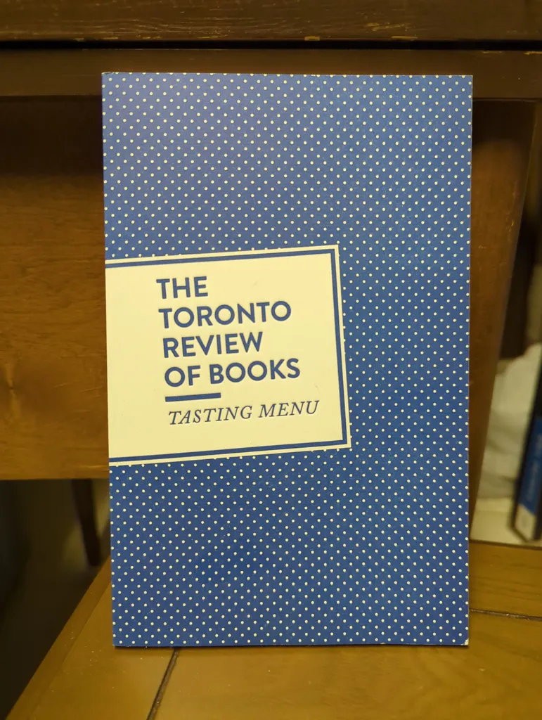 The Toronto Review Of Books - Tasting Menu photo 1