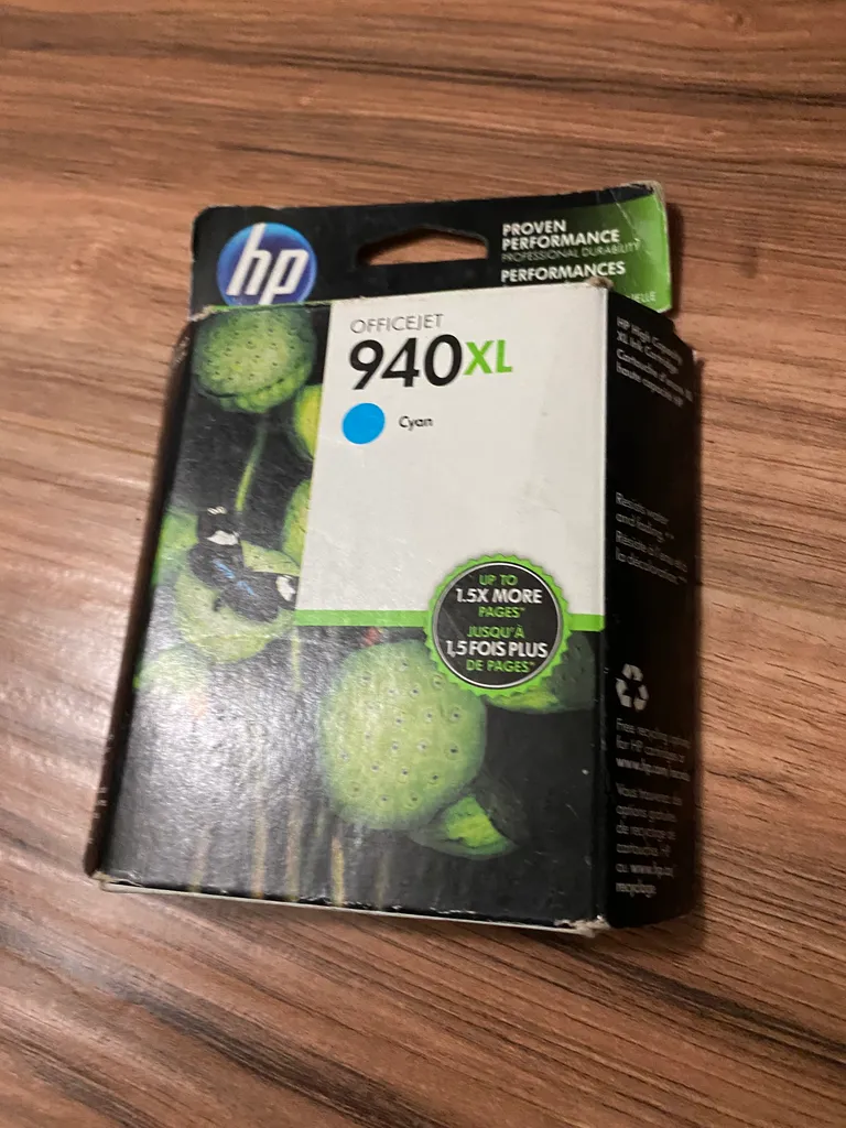 HP inkjet printer ink 940XL CYAN photo 1
