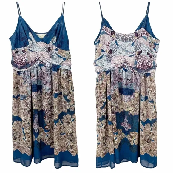 Size 4 Staring at Stars Blue Sleeveless Dress photo 1