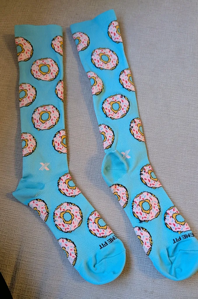 Brand New Giftable Donut Pattern Socks (One Size) photo 1
