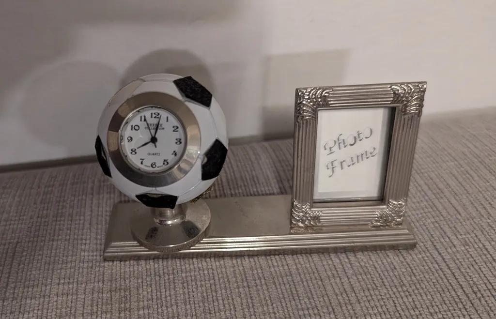 Soccer Ball Clock and Picture Frame Set photo 1