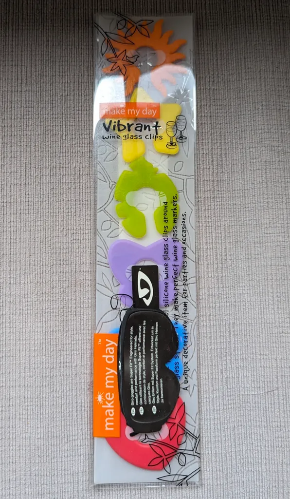 Brand New Make My Day Vibrant Wine Glass Clips  photo 1