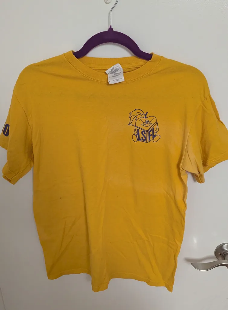 Laurier Gold and Purple LSFL T-Shirt - Men's Size Small photo 1