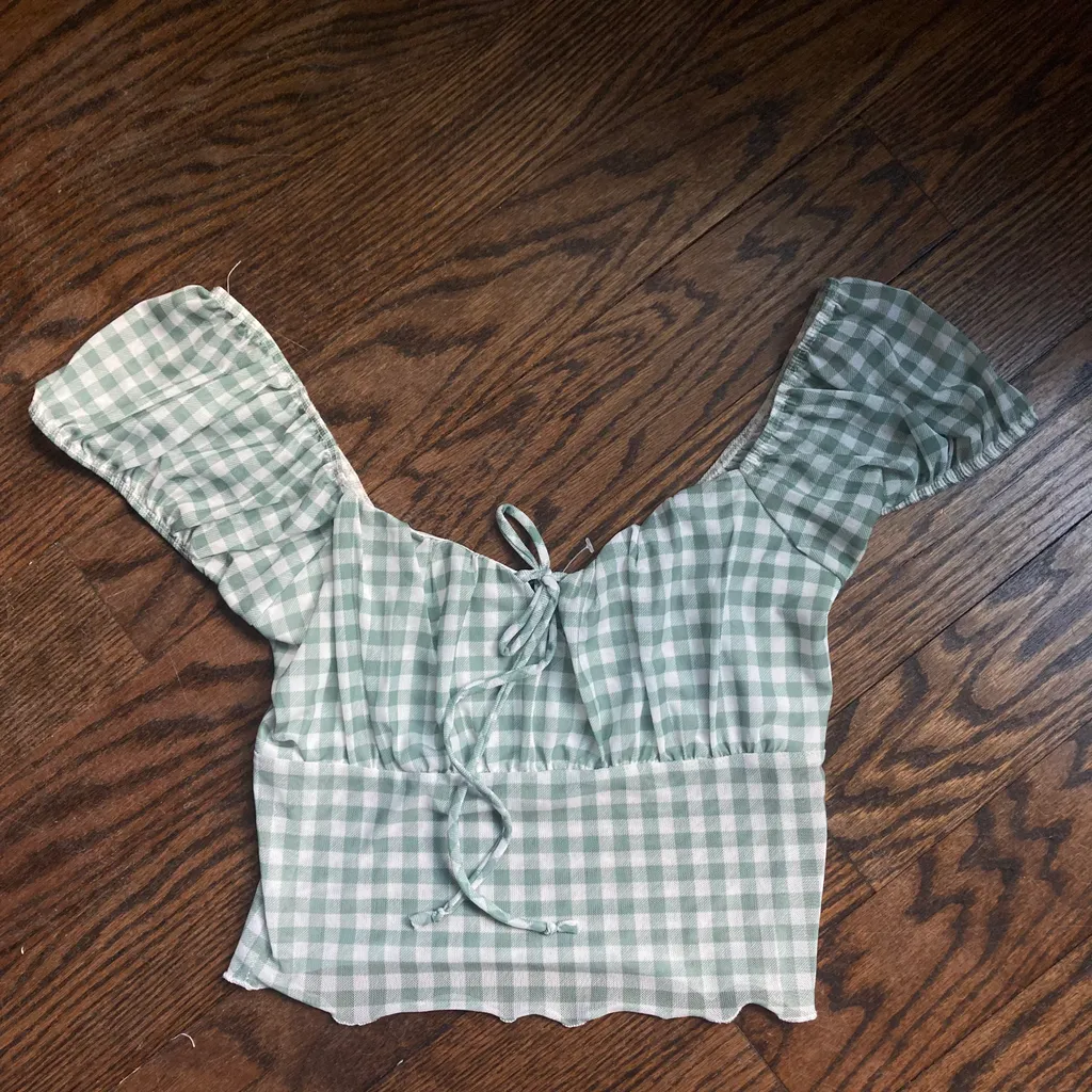 Zara chequered cropped top bnwt SIZE SMALL photo 1