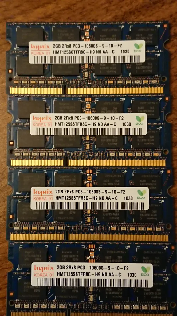 Two sets 2x 2gb ddr3 10600s ram from iMac photo 1