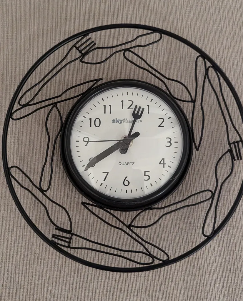 Black Kitchen Wall Clock photo 1