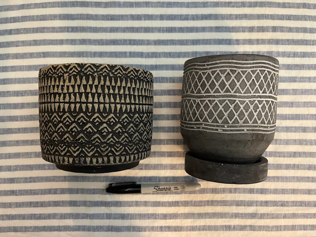 Two Concrete Planters photo 1