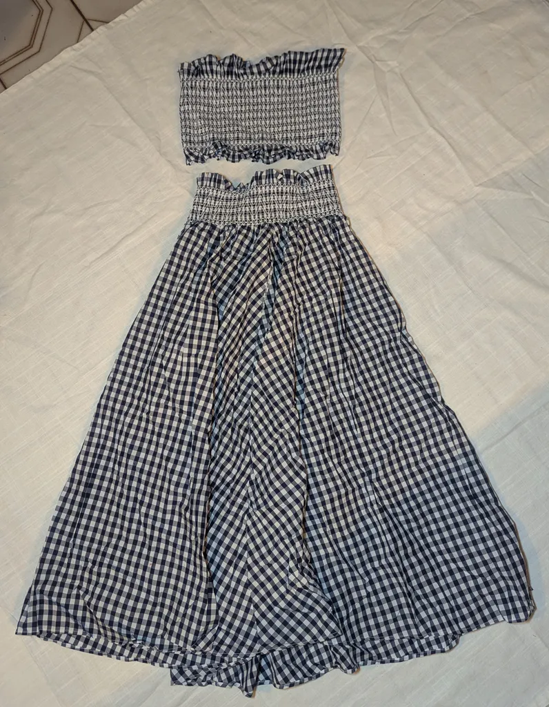 Zara gingham two piece  photo 1