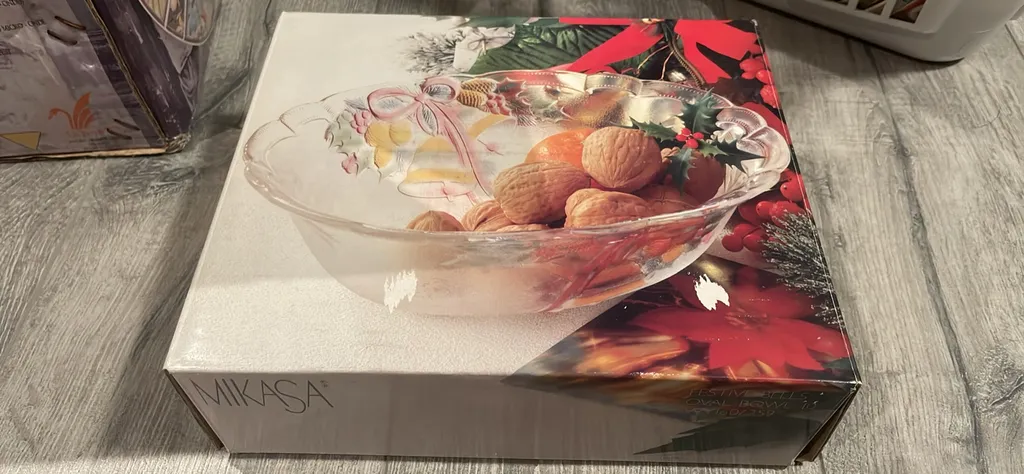 🎁 Mikasa festive bells oval bowl 10”. New in box  photo 1