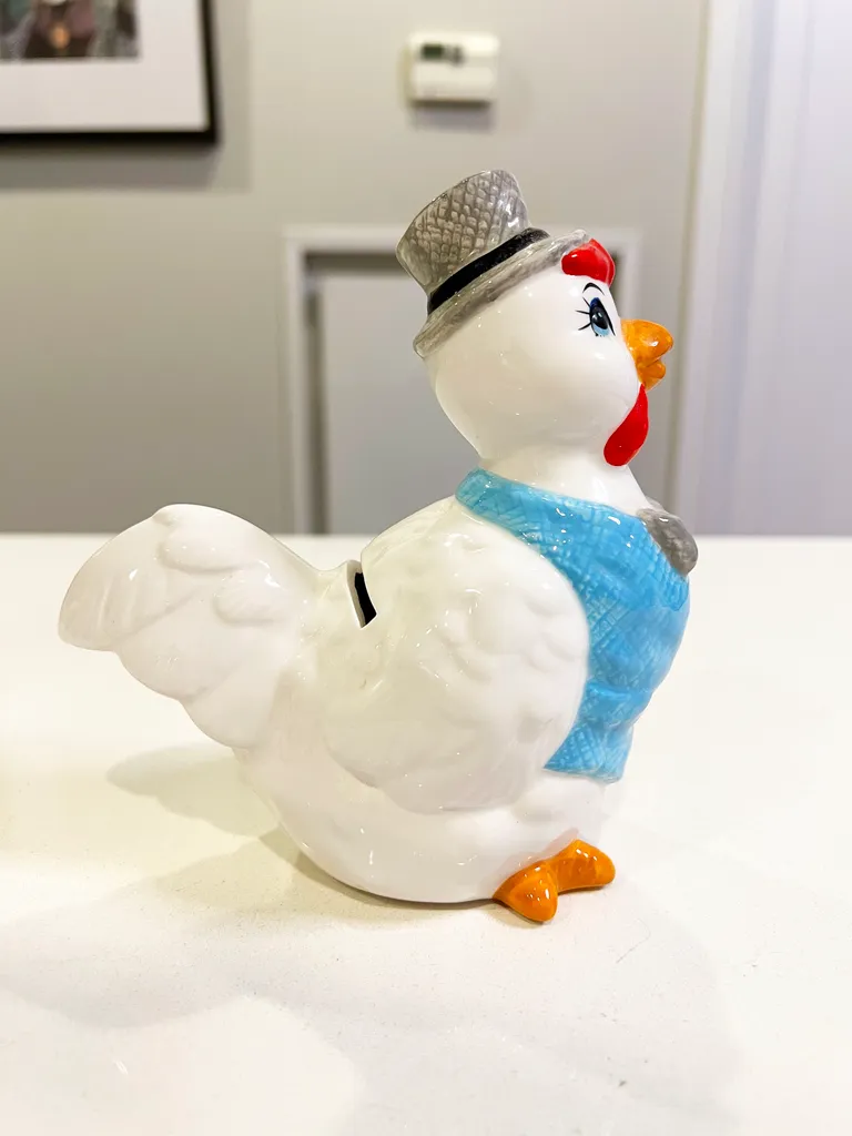 Ceramic Rooster Piggybank photo 1