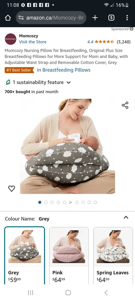 momcozy nursing pillow photo 1