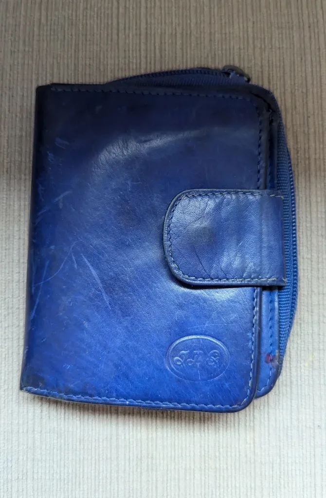 Blue Leather Wallet photo 1