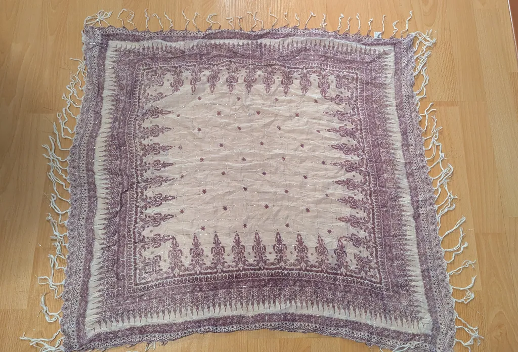 Purple and White Scarf photo 1