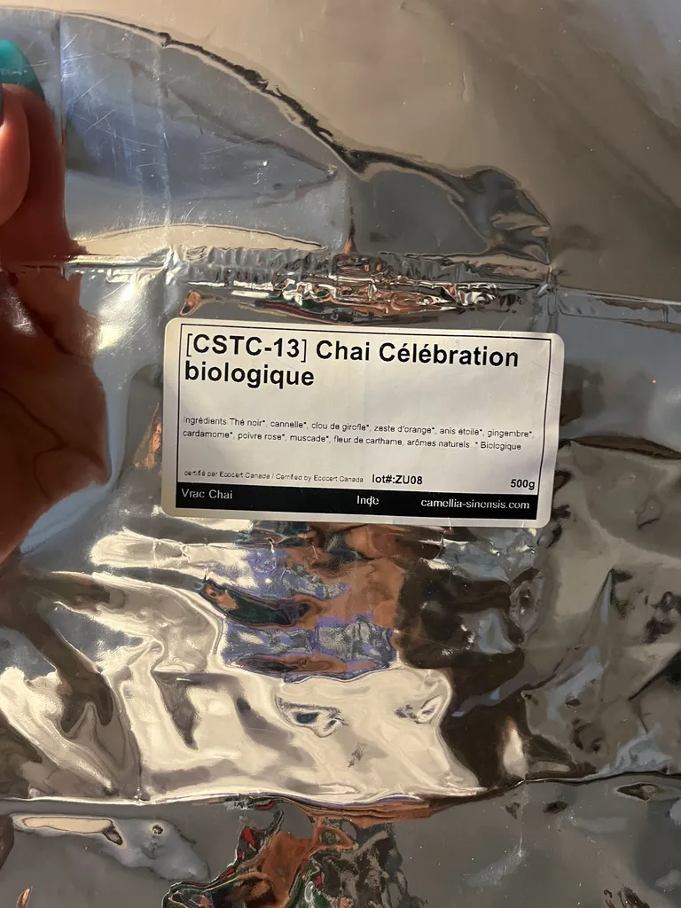 Vacuum sealed organic chai tea 500g photo 1