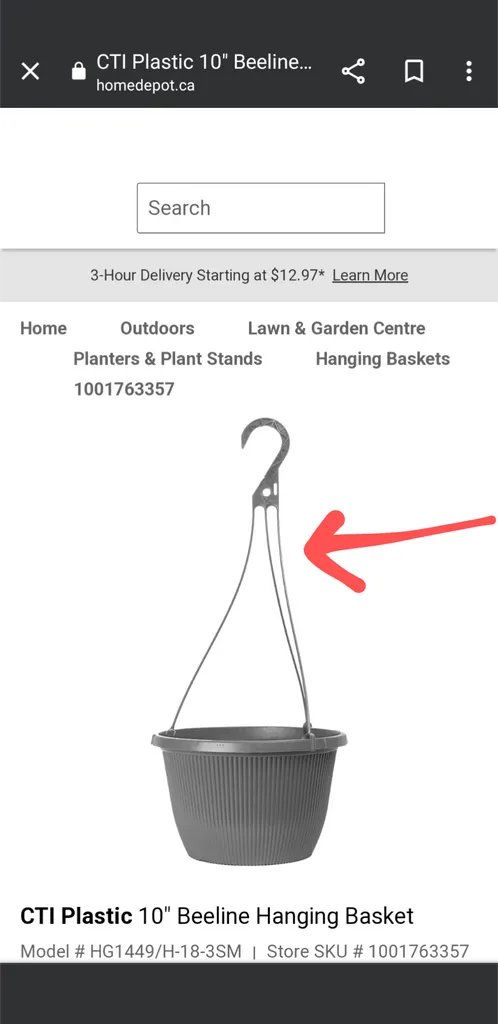 Hook for plactic planters photo 1