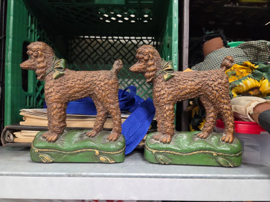 Antique poodle book ends photo 1