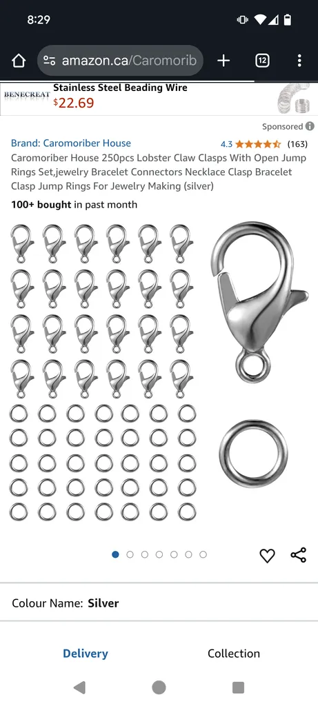 Jewelry making kits ( beads, hooks, lobster claw clasp) photo 1