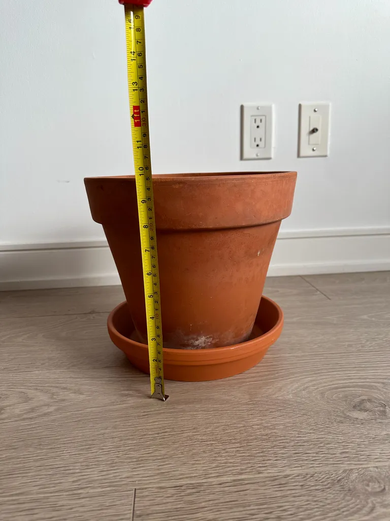 Giant Terracotta Pot and Saucer photo 1