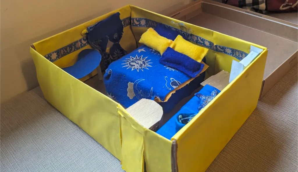 Handmade Miniature Bedroom Diorama - Unique Art Piece photo 1